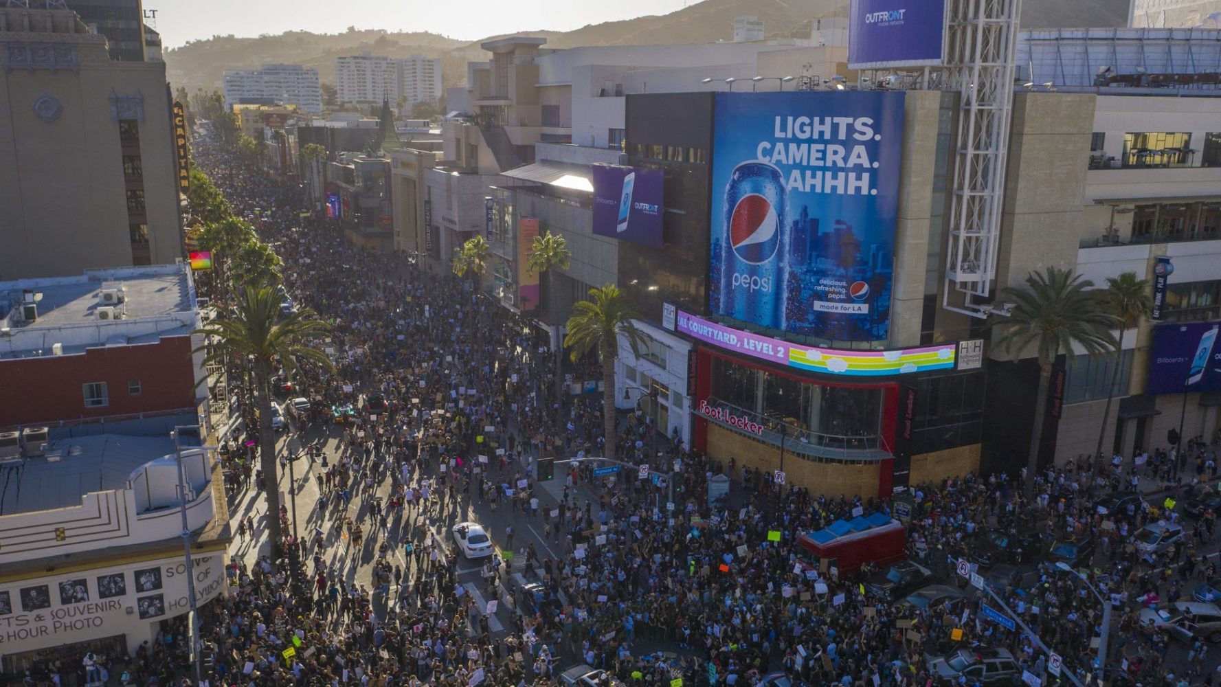 Black Lives Matter Protest in Hollywood - via Getty Images